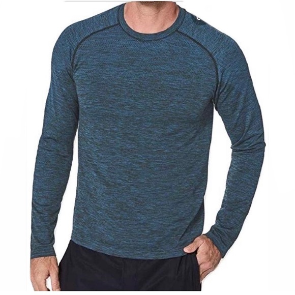 lululemon athletica Other - Lululemon Metal Vent Turquoise Black Long Sleeve Tee XL